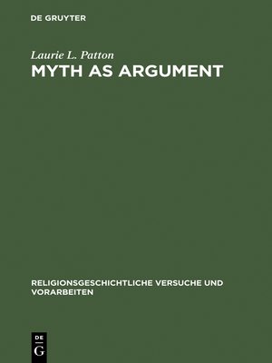 cover image of Myth as Argument